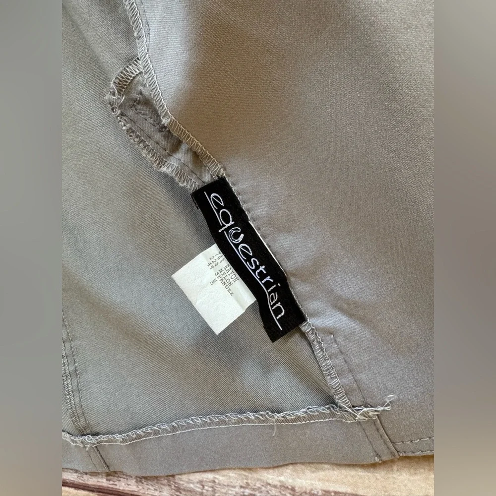 EQUESTRIAN Gray Open Front Long Length Lightweight Blazer or Jacket Sz M